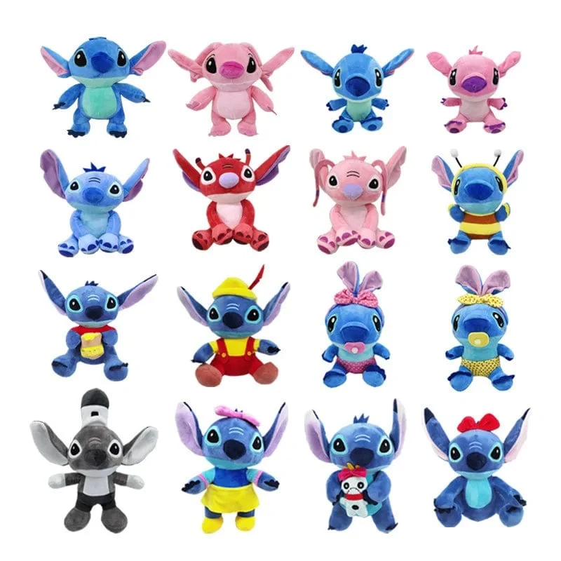25 cm Disney-Plüschtier, Disney Stitch, Original-Anime-Figuren, Lilo & Stitch, süße Stofftiere, Filmperipheriegeräte, weiche Ornamente, Geschenk