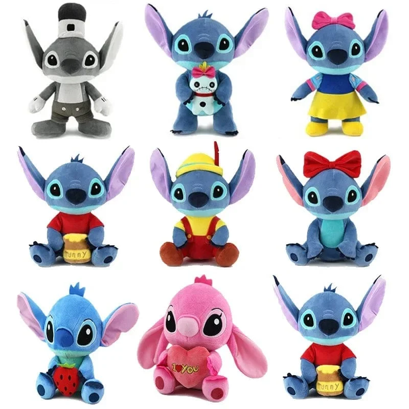 25 cm Disney-Plüschtier, Disney Stitch, Original-Anime-Figuren, Lilo & Stitch, süße Stofftiere, Filmperipheriegeräte, weiche Ornamente, Geschenk