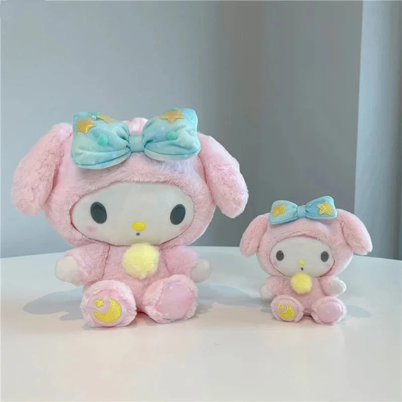 Niedlicher Sternmond Kuromi Melodie Hellokitty Stofftier Plüschtier Weiches Dekokissen Plüschpuppen Freundin Geburtstag Kindergeschenk