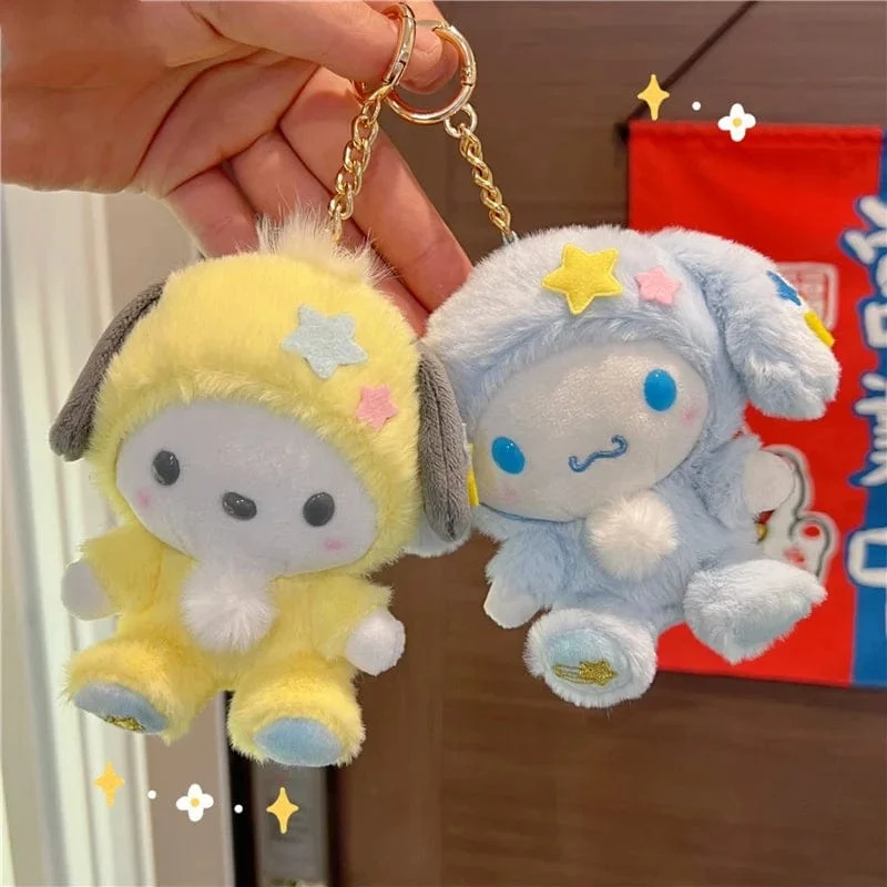 Niedlicher Sternmond Kuromi Melodie Hellokitty Stofftier Plüschtier Weiches Dekokissen Plüschpuppen Freundin Geburtstag Kindergeschenk