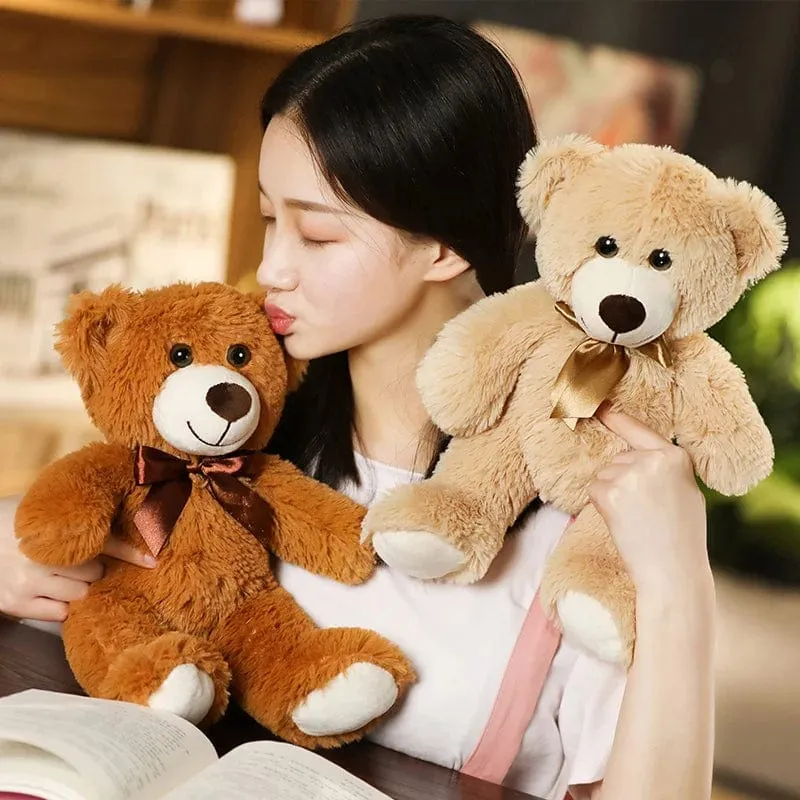 35CM süße bunte Fliege Bär Puppe Plüsch Spielzeug Umarmung Bär Puppe Kinder Geburtstag Geschenk Kissen Teddybär Hause Wohnzimmer zimmer Schlafzimmer