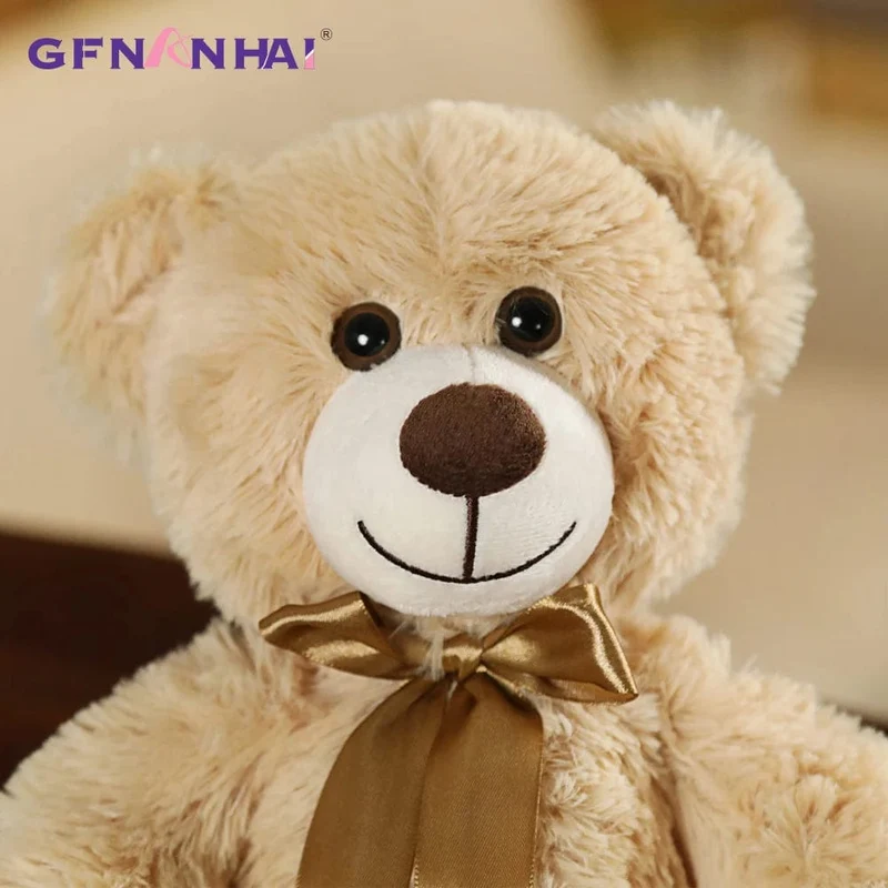35CM süße bunte Fliege Bär Puppe Plüsch Spielzeug Umarmung Bär Puppe Kinder Geburtstag Geschenk Kissen Teddybär Hause Wohnzimmer zimmer Schlafzimmer