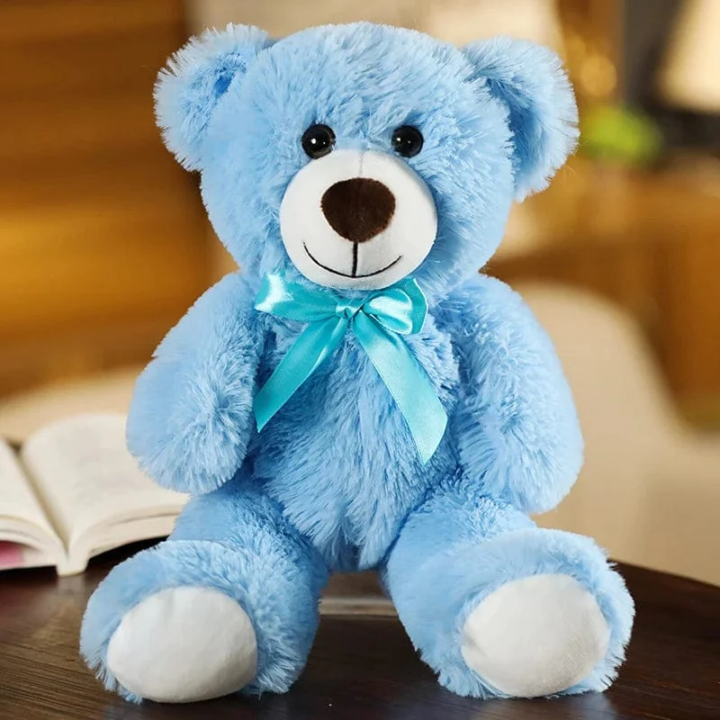35CM süße bunte Fliege Bär Puppe Plüsch Spielzeug Umarmung Bär Puppe Kinder Geburtstag Geschenk Kissen Teddybär Hause Wohnzimmer zimmer Schlafzimmer