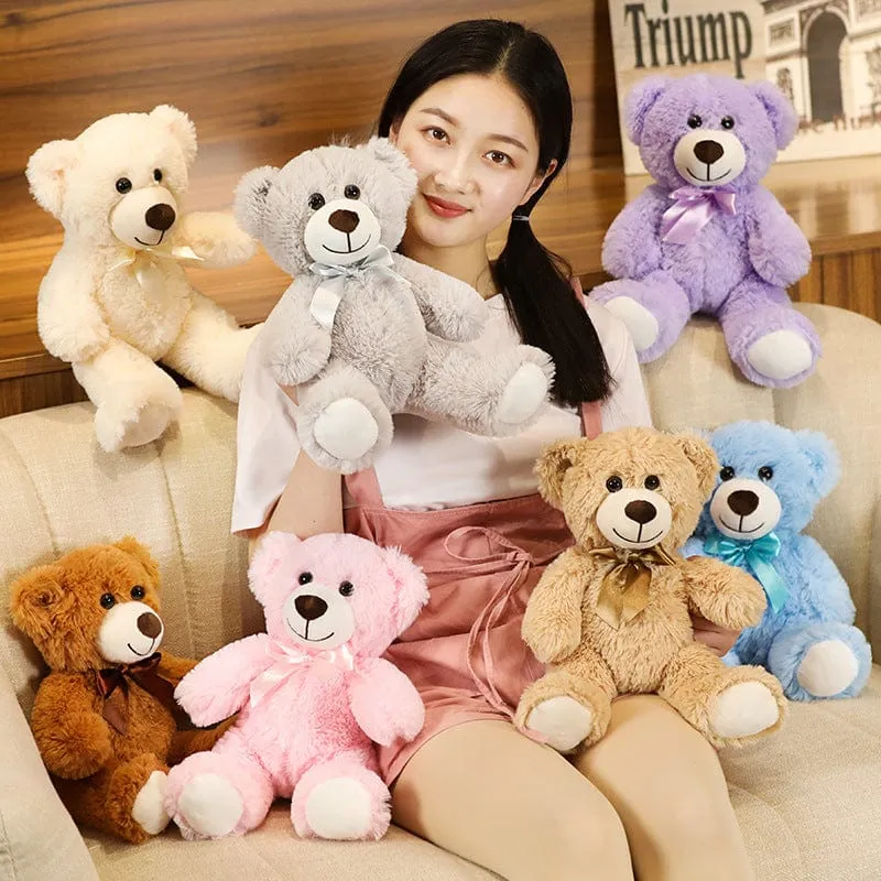 35CM süße bunte Fliege Bär Puppe Plüsch Spielzeug Umarmung Bär Puppe Kinder Geburtstag Geschenk Kissen Teddybär Hause Wohnzimmer zimmer Schlafzimmer