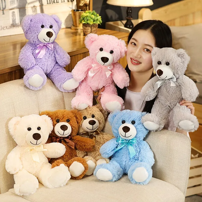 35CM süße bunte Fliege Bär Puppe Plüsch Spielzeug Umarmung Bär Puppe Kinder Geburtstag Geschenk Kissen Teddybär Hause Wohnzimmer zimmer Schlafzimmer