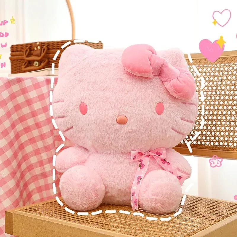28-35 cm Sanrio Hello Kitty Katze Plüschtiere Cartoon KT Katze Plüschpuppe Weiche Angefüllte Kawaii Anime Kissen Geburtstagsgeschenk für Kinder Mädchen