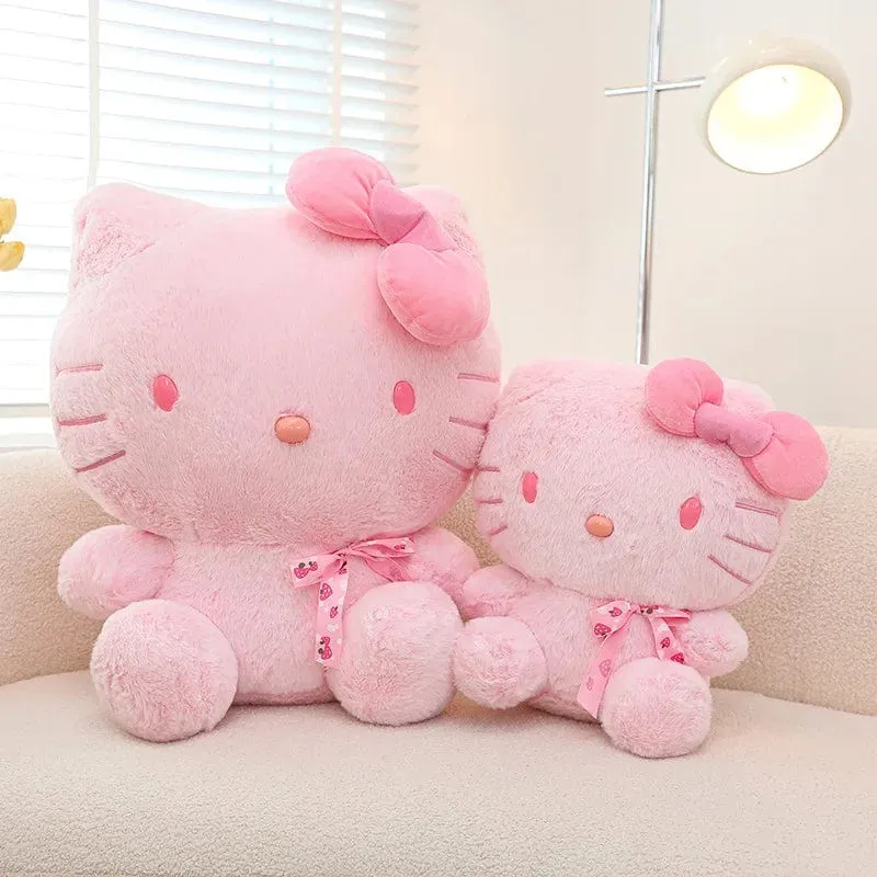 28-35 cm Sanrio Hello Kitty Katze Plüschtiere Cartoon KT Katze Plüschpuppe Weiche Angefüllte Kawaii Anime Kissen Geburtstagsgeschenk für Kinder Mädchen
