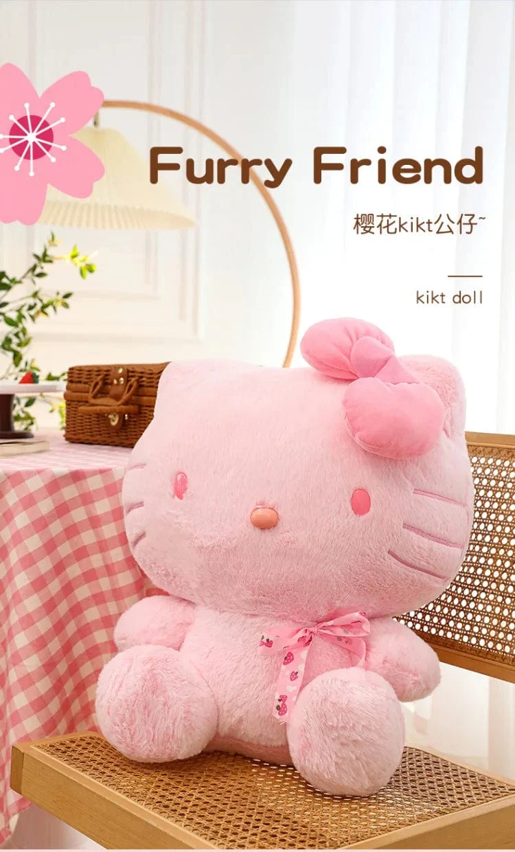 28-35 cm Sanrio Hello Kitty Katze Plüschtiere Cartoon KT Katze Plüschpuppe Weiche Angefüllte Kawaii Anime Kissen Geburtstagsgeschenk für Kinder Mädchen