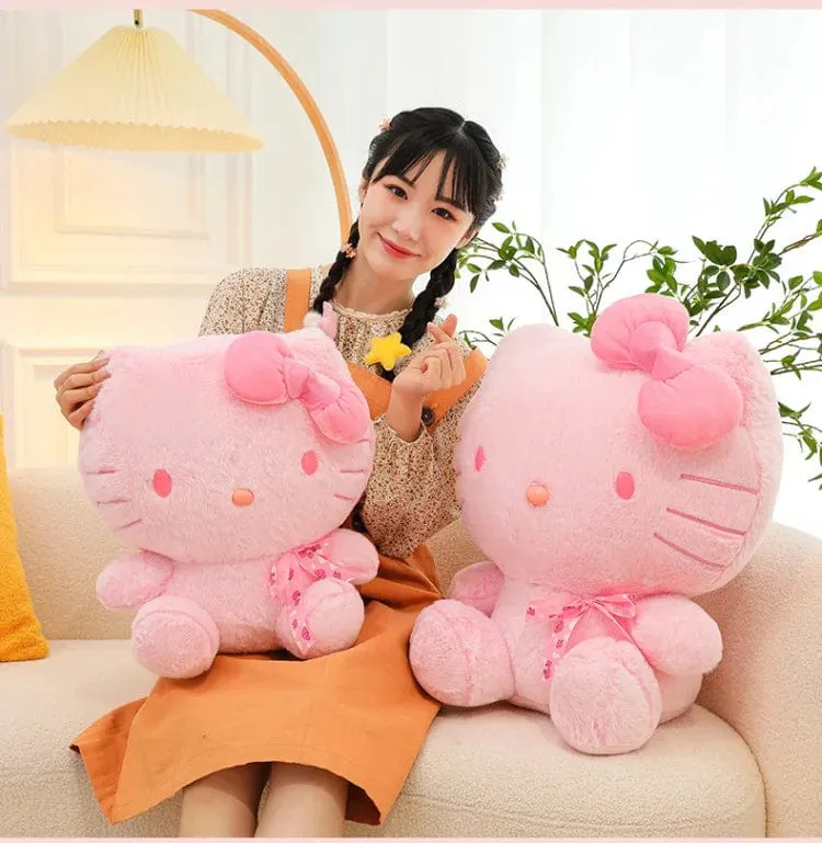 28-35 cm Sanrio Hello Kitty Katze Plüschtiere Cartoon KT Katze Plüschpuppe Weiche Angefüllte Kawaii Anime Kissen Geburtstagsgeschenk für Kinder Mädchen