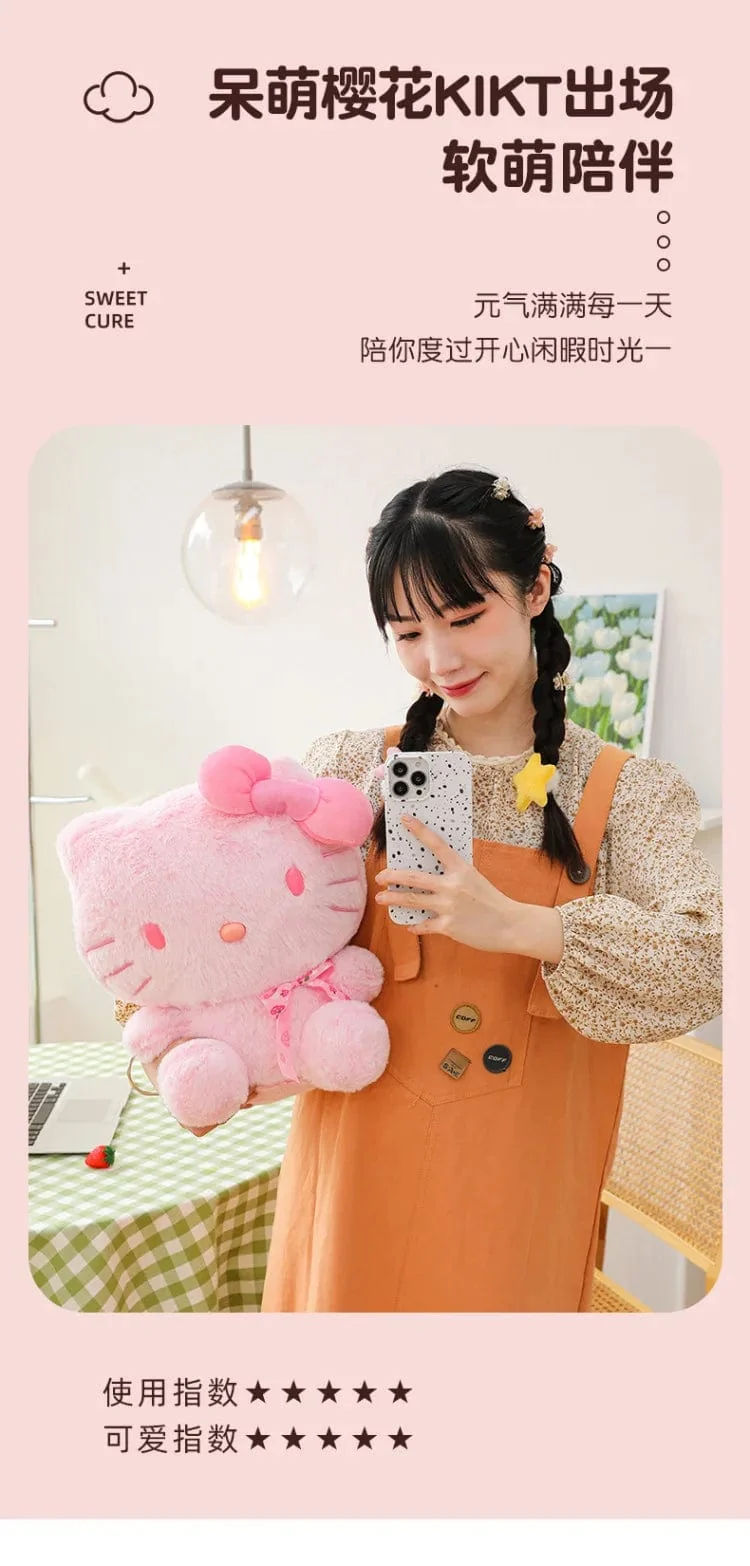 28-35 cm Sanrio Hello Kitty Katze Plüschtiere Cartoon KT Katze Plüschpuppe Weiche Angefüllte Kawaii Anime Kissen Geburtstagsgeschenk für Kinder Mädchen