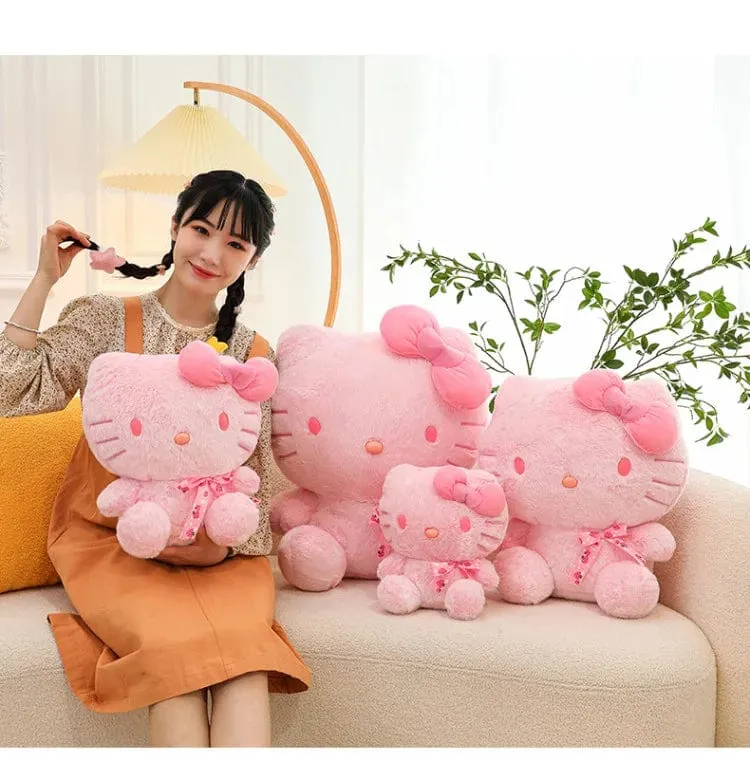 28-35 cm Sanrio Hello Kitty Katze Plüschtiere Cartoon KT Katze Plüschpuppe Weiche Angefüllte Kawaii Anime Kissen Geburtstagsgeschenk für Kinder Mädchen