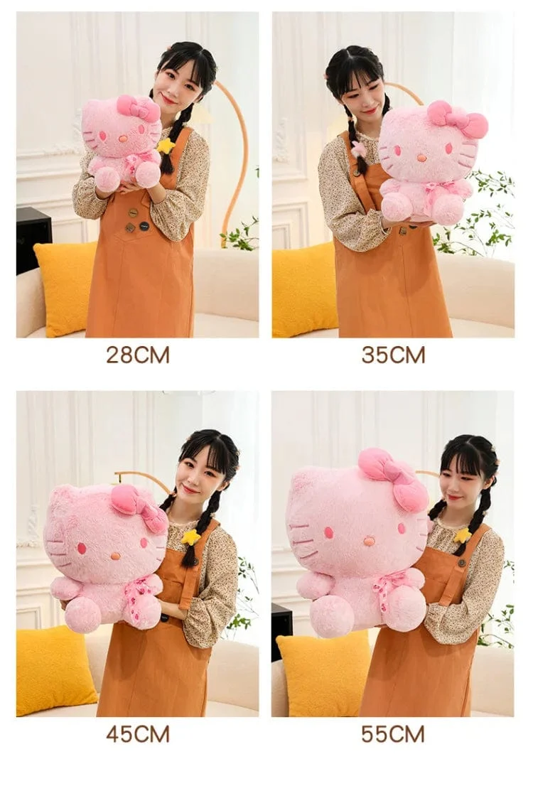 28-35 cm Sanrio Hello Kitty Katze Plüschtiere Cartoon KT Katze Plüschpuppe Weiche Angefüllte Kawaii Anime Kissen Geburtstagsgeschenk für Kinder Mädchen