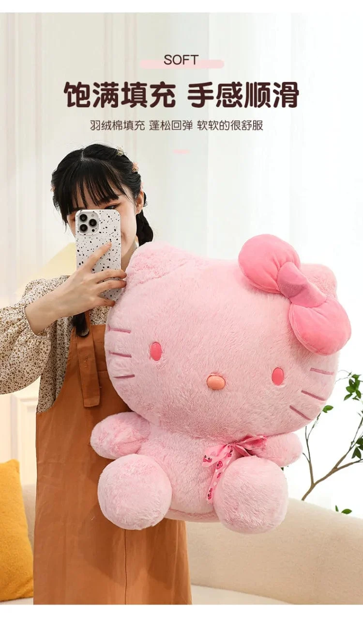 28-35 cm Sanrio Hello Kitty Katze Plüschtiere Cartoon KT Katze Plüschpuppe Weiche Angefüllte Kawaii Anime Kissen Geburtstagsgeschenk für Kinder Mädchen