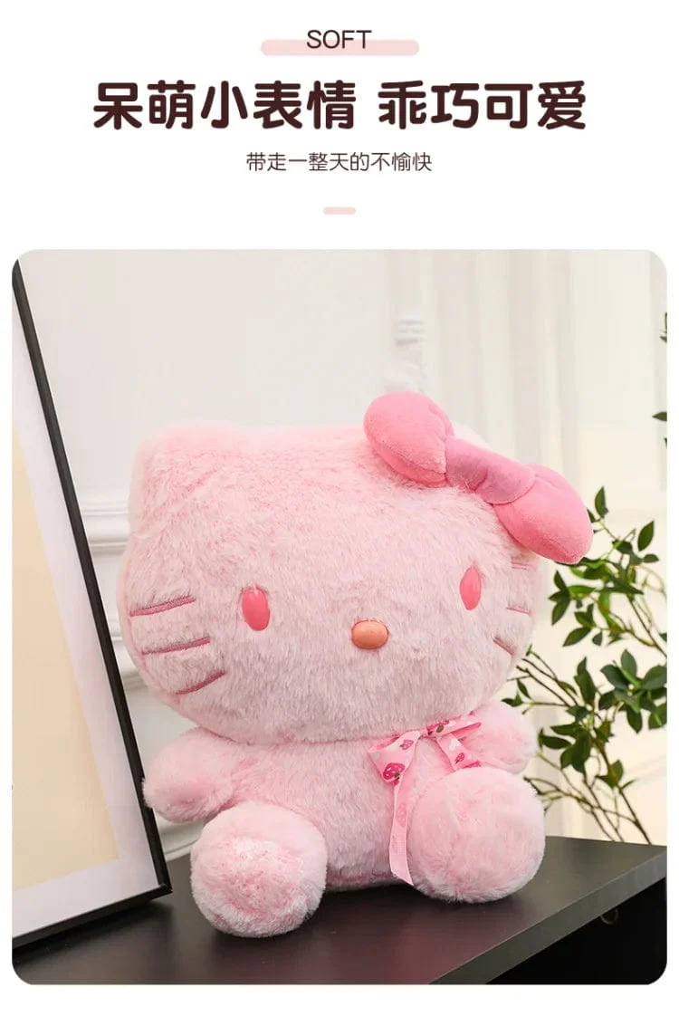 28-35 cm Sanrio Hello Kitty Katze Plüschtiere Cartoon KT Katze Plüschpuppe Weiche Angefüllte Kawaii Anime Kissen Geburtstagsgeschenk für Kinder Mädchen