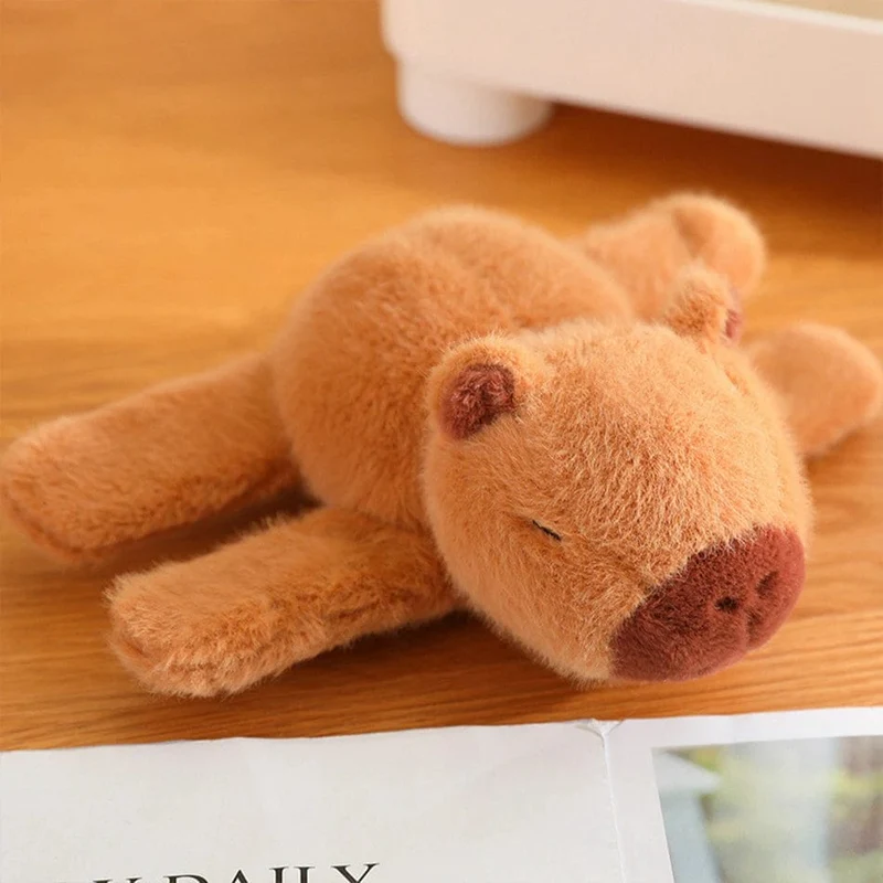 Capybara Plüsch Simulation Capybara Anime Fluffty Toy Süßes Capybara Plüsch Spielzeug mit Handkreis Ring Tiere Stoffpuppen