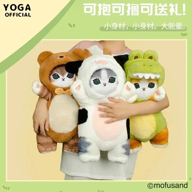 Original Mofusand Kawaii Cos Katze kawaii Tier Plushies 50cm Cosplay Tiere Dinosaurier Kuh Bär Niedliche Plüsch Puppe Kinder Geschenk Spielzeug