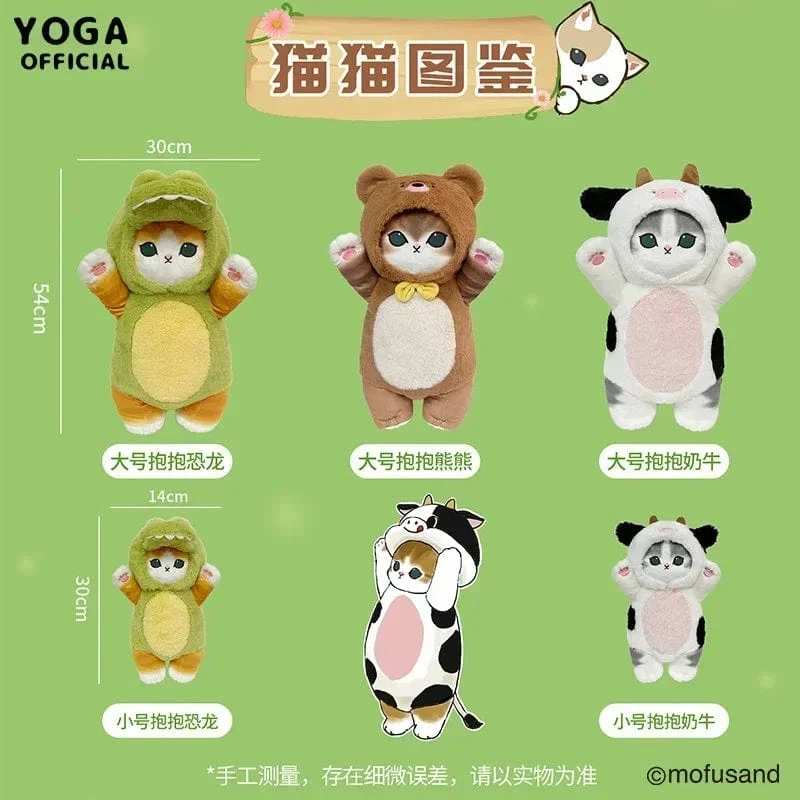 Original Mofusand Kawaii Cos Katze kawaii Tier Plushies 50cm Cosplay Tiere Dinosaurier Kuh Bär Niedliche Plüsch Puppe Kinder Geschenk Spielzeug