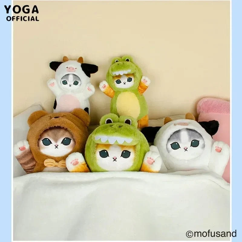 Original Mofusand Kawaii Cos Katze kawaii Tier Plushies 50cm Cosplay Tiere Dinosaurier Kuh Bär Niedliche Plüsch Puppe Kinder Geschenk Spielzeug