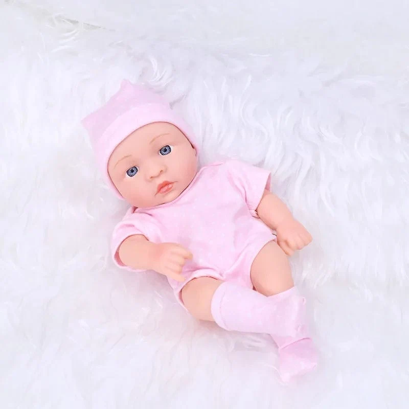 20 cm Reborn Baby Puppe Kleinkind echte Soft Touch Mini weiche und Ganzkörper-Silikon Reborn Kleinkind Puppe lebensechte Neugeborene Puppe Spielzeug