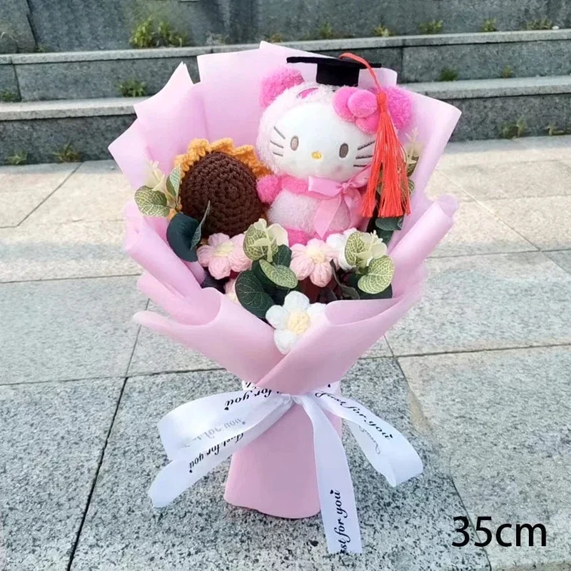 Hallo Kitty Cartoon Plüsch Bouquet Anime Rose Seife Blumen Puppe Hause Hochzeit Dekoration Weihnachten Valentinstag Geschenk