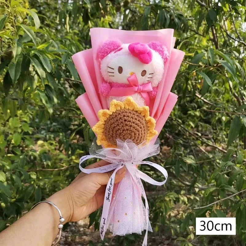Hallo Kitty Cartoon Plüsch Bouquet Anime Rose Seife Blumen Puppe Hause Hochzeit Dekoration Weihnachten Valentinstag Geschenk