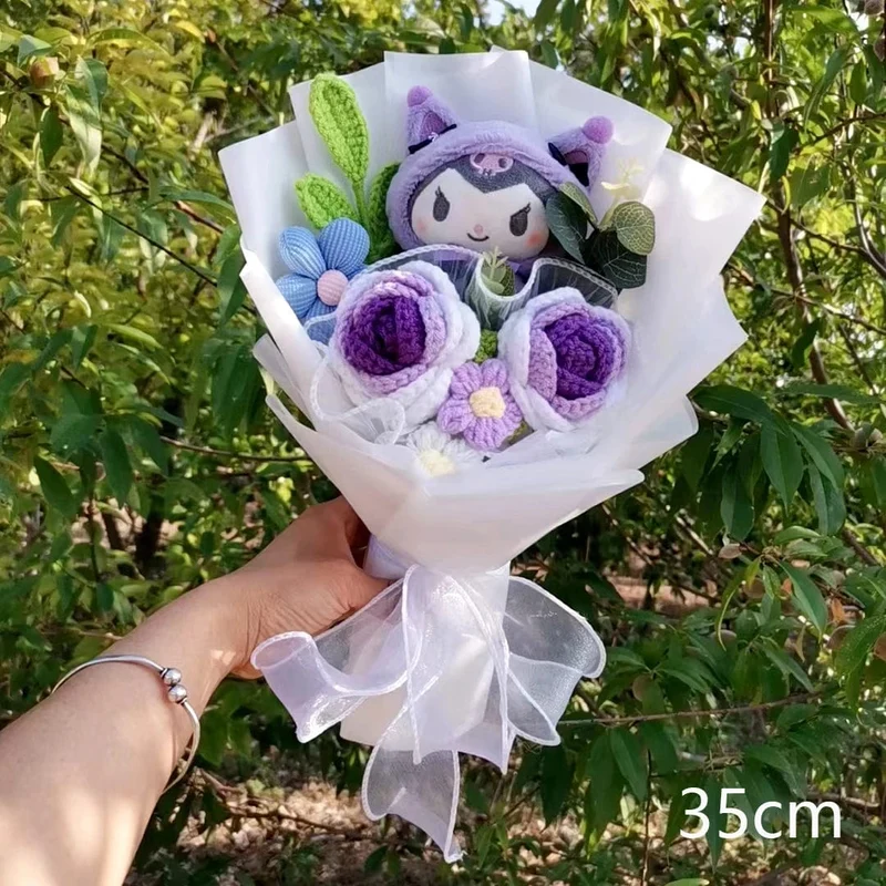 Hallo Kitty Cartoon Plüsch Bouquet Anime Rose Seife Blumen Puppe Hause Hochzeit Dekoration Weihnachten Valentinstag Geschenk