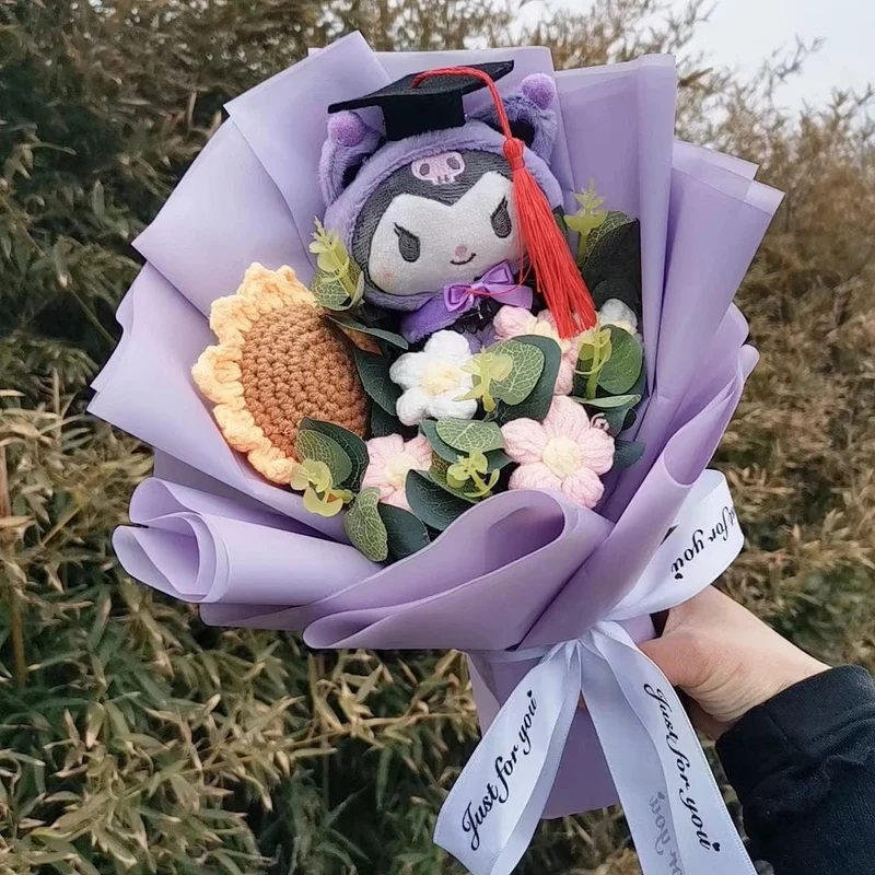 Hallo Kitty Cartoon Plüsch Bouquet Anime Rose Seife Blumen Puppe Hause Hochzeit Dekoration Weihnachten Valentinstag Geschenk