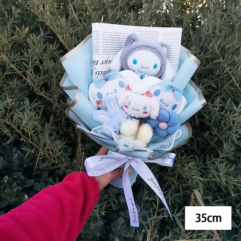 Hallo Kitty Cartoon Plüsch Bouquet Anime Rose Seife Blumen Puppe Hause Hochzeit Dekoration Weihnachten Valentinstag Geschenk