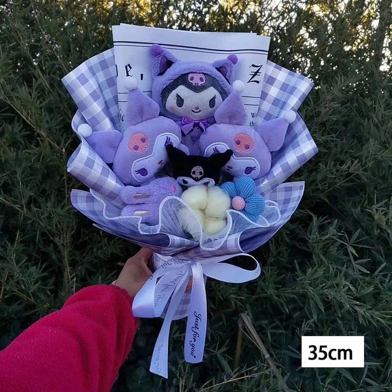 Hallo Kitty Cartoon Plüsch Bouquet Anime Rose Seife Blumen Puppe Hause Hochzeit Dekoration Weihnachten Valentinstag Geschenk