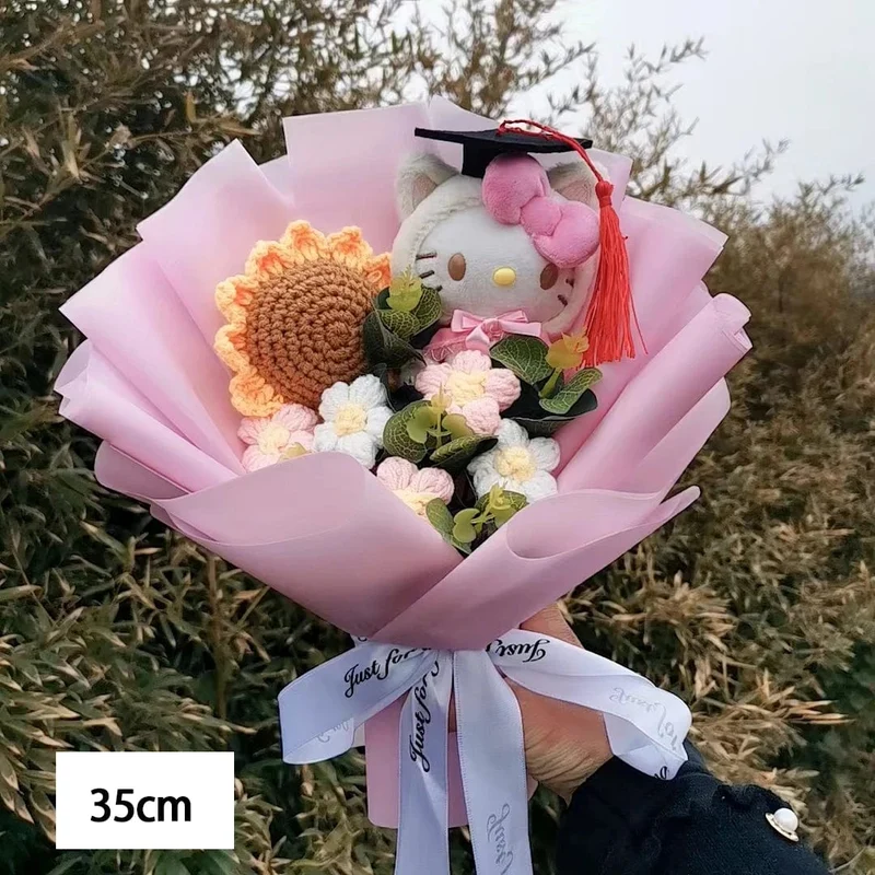 Hallo Kitty Cartoon Plüsch Bouquet Anime Rose Seife Blumen Puppe Hause Hochzeit Dekoration Weihnachten Valentinstag Geschenk
