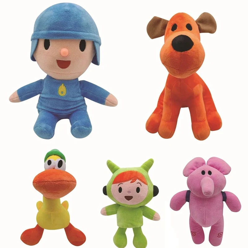 25 cm Heiße neue Pocoyo-Plüschpuppe Kawaii Little P Youyou Peluche Barto Duck Puppy Lula Ellie Elefant Plüschtiere Kinderspielzeug