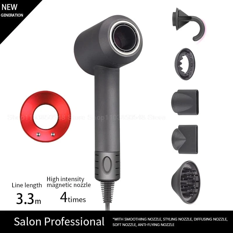 Super professioneller Haartrockner, persönliche Haarpflege, Styling, negative Ionen, Salon-Werkzeug, konstante Anionen, elektrische, blattlose Haartrockner