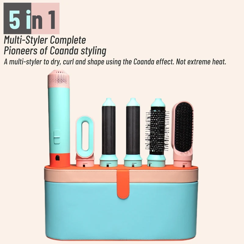 5-in-1-Multistyler, Haartrockner im neuen Design, 5-in-1-Haarstyler mit Lockenstab, Heißluftbürste, Styling-Tool, MultiStyler