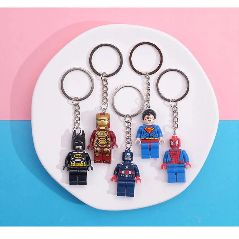 Cartoon Anime Marvel Spider-Man Batman Superman Iron Man Wolverine Captain America Anhänger Schlüsselanhänger Anhänger Rucksack Anhänger Spielzeug