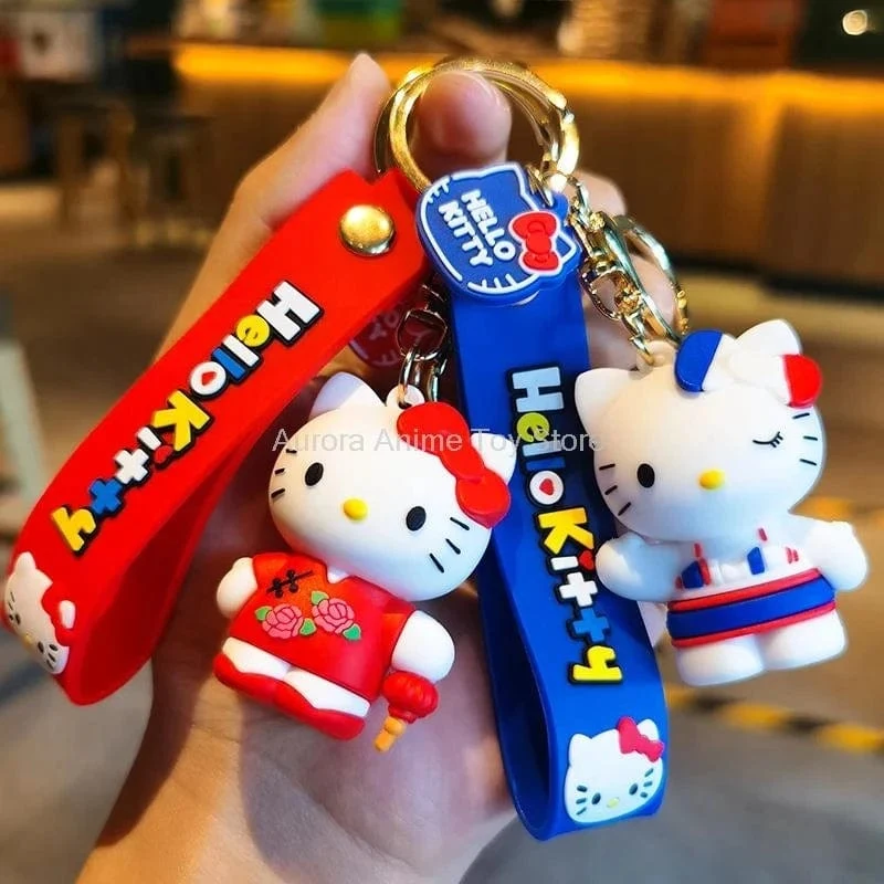 Kawaii Anime Sanrio Hallo Kitty Schlüsselanhänger Anhänger Halter Schlüsselanhänger Auto Schlüsselanhänger Handytasche Hängender Schmuck Kinderspielzeug Geschenke