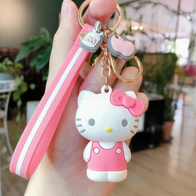 Kawaii Anime Sanrio Hallo Kitty Schlüsselanhänger Anhänger Halter Schlüsselanhänger Auto Schlüsselanhänger Handytasche Hängender Schmuck Kinderspielzeug Geschenke