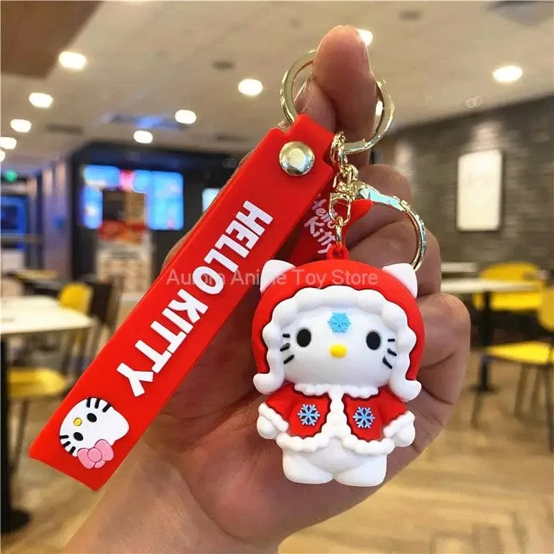 Kawaii Anime Sanrio Hallo Kitty Schlüsselanhänger Anhänger Halter Schlüsselanhänger Auto Schlüsselanhänger Handytasche Hängender Schmuck Kinderspielzeug Geschenke