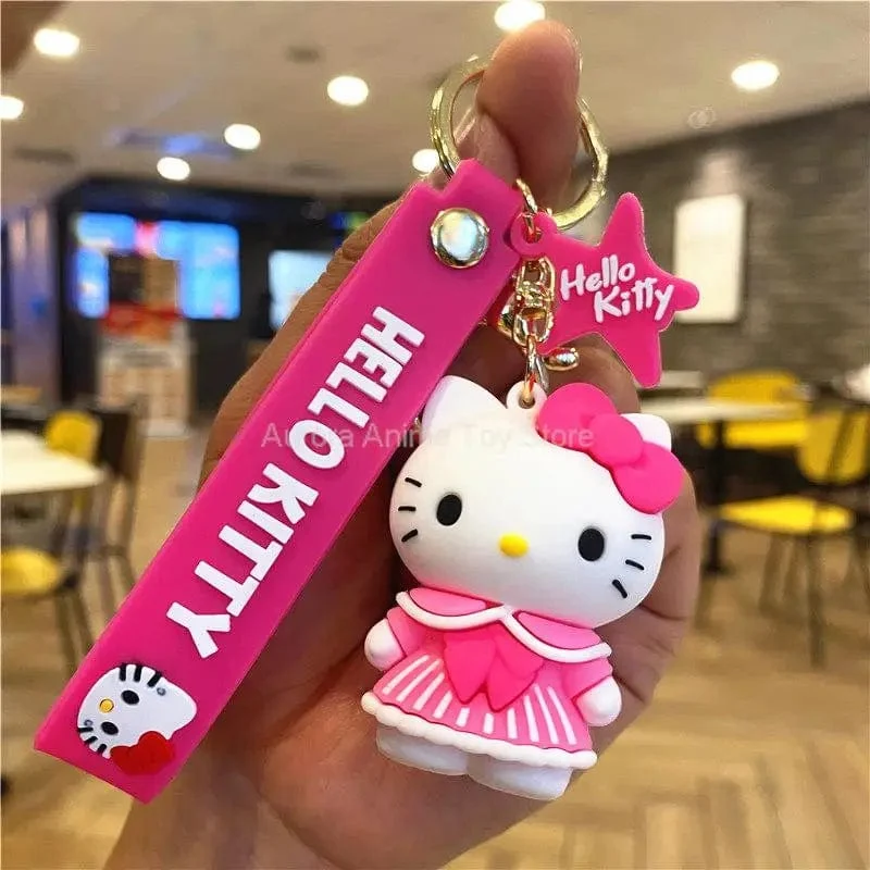 Kawaii Anime Sanrio Hallo Kitty Schlüsselanhänger Anhänger Halter Schlüsselanhänger Auto Schlüsselanhänger Handytasche Hängender Schmuck Kinderspielzeug Geschenke