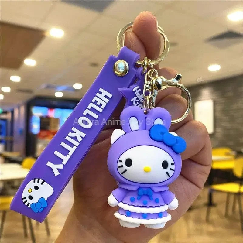 Kawaii Anime Sanrio Hallo Kitty Schlüsselanhänger Anhänger Halter Schlüsselanhänger Auto Schlüsselanhänger Handytasche Hängender Schmuck Kinderspielzeug Geschenke