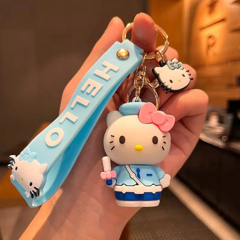 Kawaii Anime Sanrio Hallo Kitty Schlüsselanhänger Anhänger Halter Schlüsselanhänger Auto Schlüsselanhänger Handytasche Hängender Schmuck Kinderspielzeug Geschenke