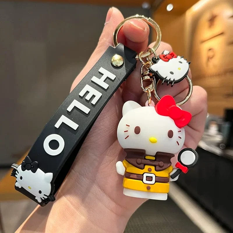Kawaii Anime Sanrio Hallo Kitty Schlüsselanhänger Anhänger Halter Schlüsselanhänger Auto Schlüsselanhänger Handytasche Hängender Schmuck Kinderspielzeug Geschenke