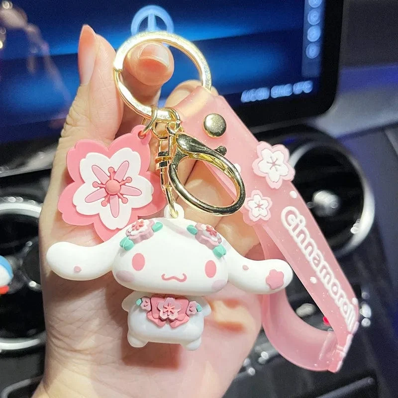 Kawaii Anime Sanrio Hallo Kitty Schlüsselanhänger Anhänger Halter Schlüsselanhänger Auto Schlüsselanhänger Handytasche Hängender Schmuck Kinderspielzeug Geschenke