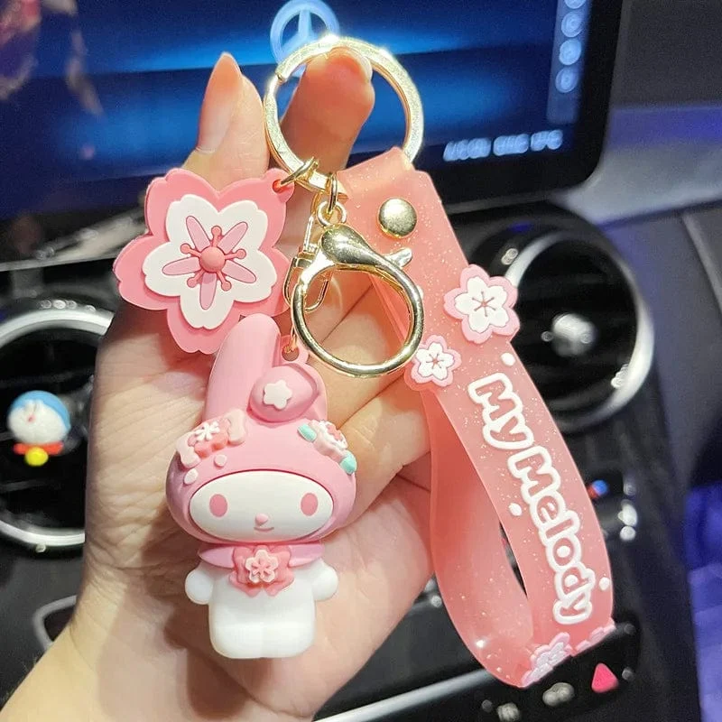 Kawaii Anime Sanrio Hallo Kitty Schlüsselanhänger Anhänger Halter Schlüsselanhänger Auto Schlüsselanhänger Handytasche Hängender Schmuck Kinderspielzeug Geschenke