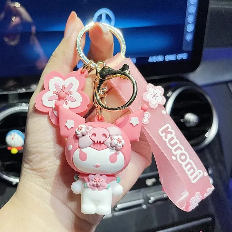 Kawaii Anime Sanrio Hallo Kitty Schlüsselanhänger Anhänger Halter Schlüsselanhänger Auto Schlüsselanhänger Handytasche Hängender Schmuck Kinderspielzeug Geschenke