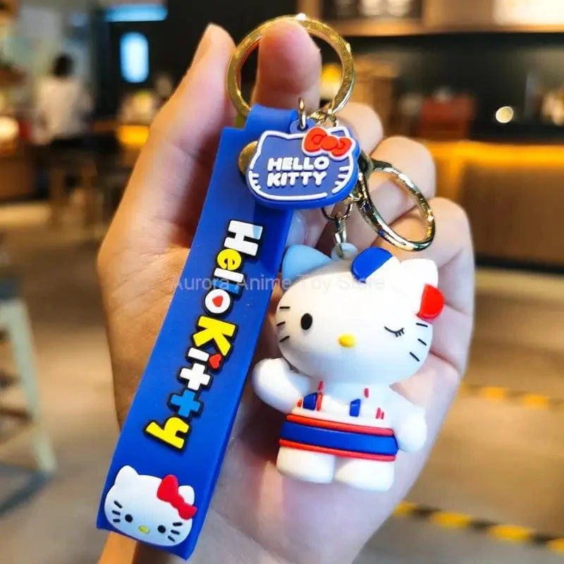 Kawaii Anime Sanrio Hallo Kitty Schlüsselanhänger Anhänger Halter Schlüsselanhänger Auto Schlüsselanhänger Handytasche Hängender Schmuck Kinderspielzeug Geschenke