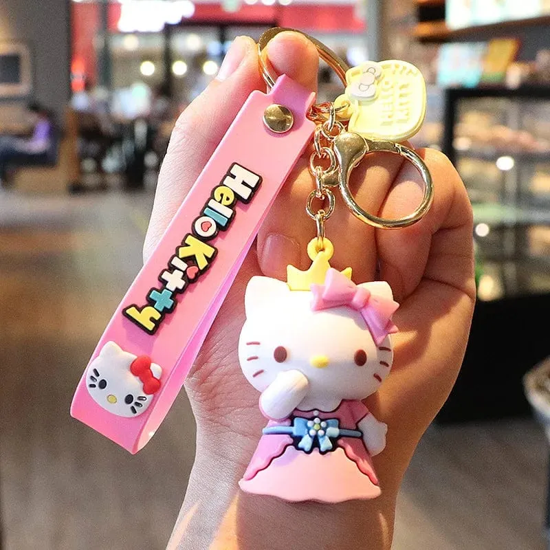 Kawaii Anime Sanrio Hallo Kitty Schlüsselanhänger Anhänger Halter Schlüsselanhänger Auto Schlüsselanhänger Handytasche Hängender Schmuck Kinderspielzeug Geschenke
