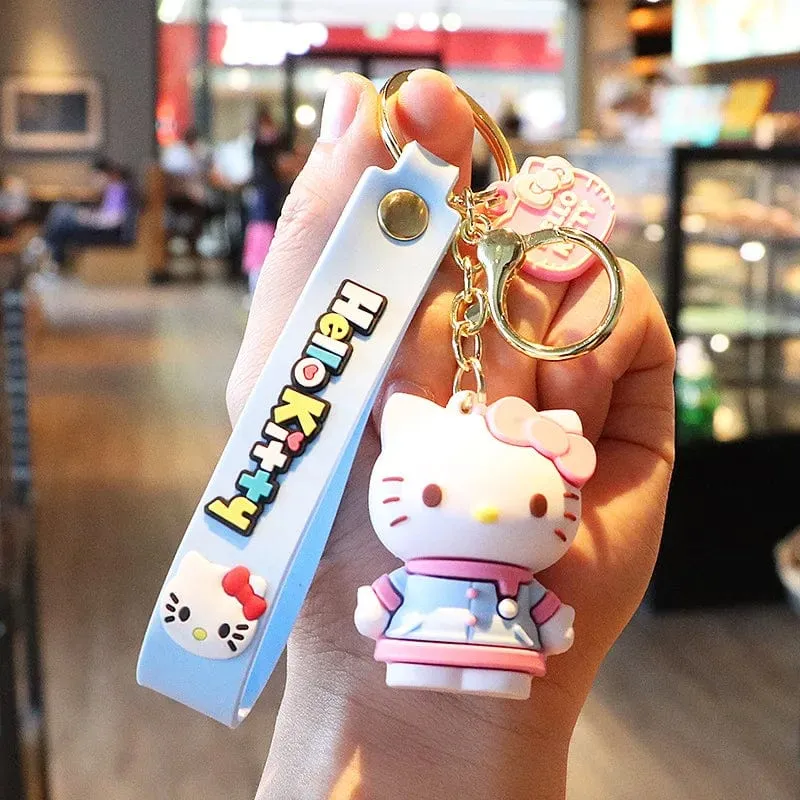 Kawaii Anime Sanrio Hallo Kitty Schlüsselanhänger Anhänger Halter Schlüsselanhänger Auto Schlüsselanhänger Handytasche Hängender Schmuck Kinderspielzeug Geschenke