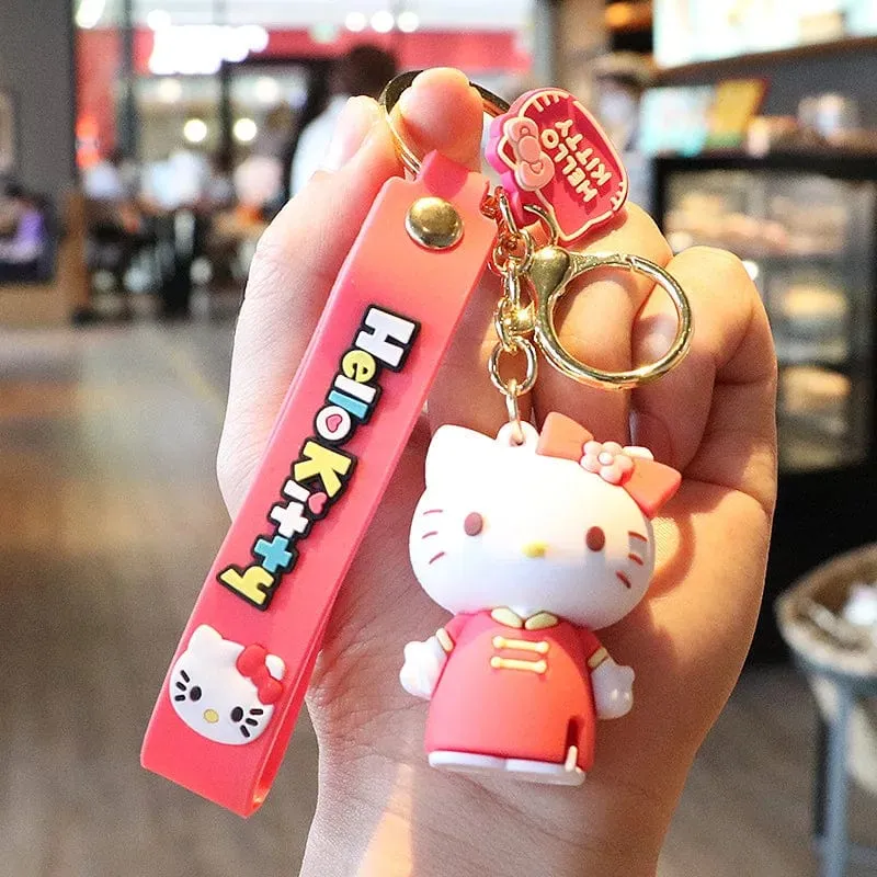 Kawaii Anime Sanrio Hallo Kitty Schlüsselanhänger Anhänger Halter Schlüsselanhänger Auto Schlüsselanhänger Handytasche Hängender Schmuck Kinderspielzeug Geschenke