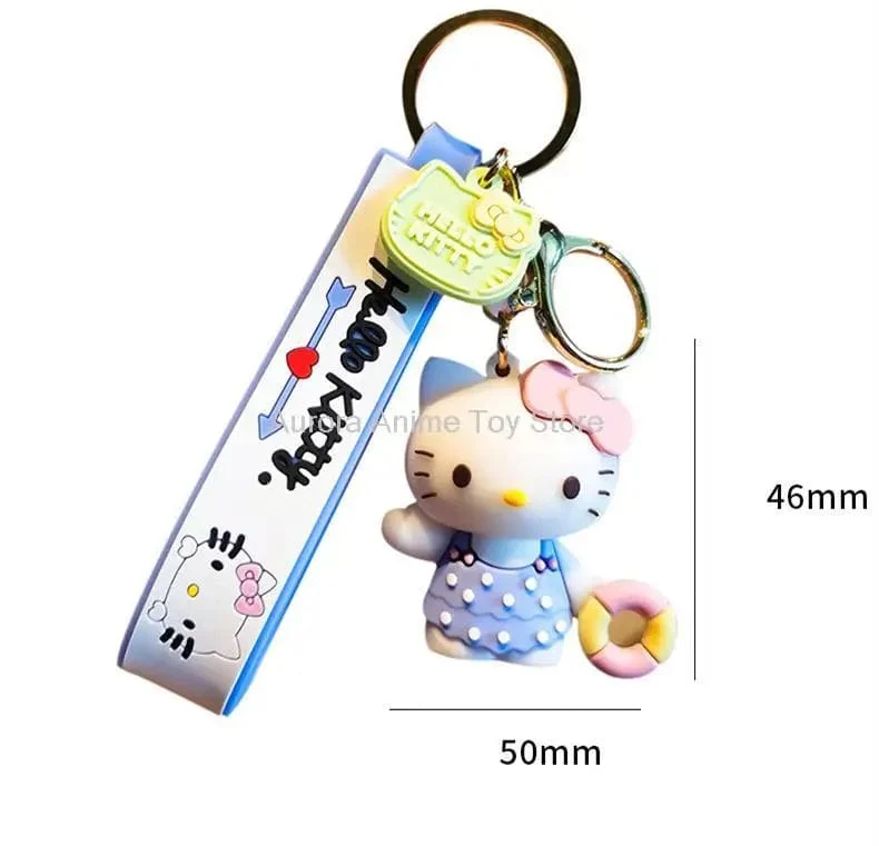 Kawaii Anime Sanrio Hallo Kitty Schlüsselanhänger Anhänger Halter Schlüsselanhänger Auto Schlüsselanhänger Handytasche Hängender Schmuck Kinderspielzeug Geschenke