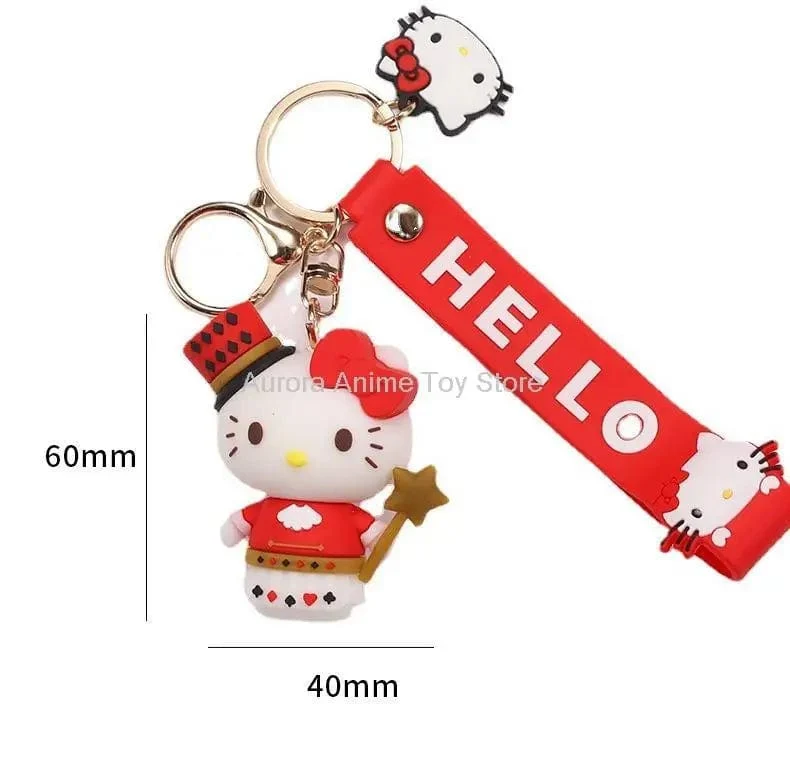 Kawaii Anime Sanrio Hallo Kitty Schlüsselanhänger Anhänger Halter Schlüsselanhänger Auto Schlüsselanhänger Handytasche Hängender Schmuck Kinderspielzeug Geschenke